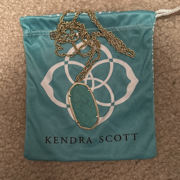 Kendra Scott, the Rae 14K Gold Long Pendant Necklace with bag - Picture 2 of 4